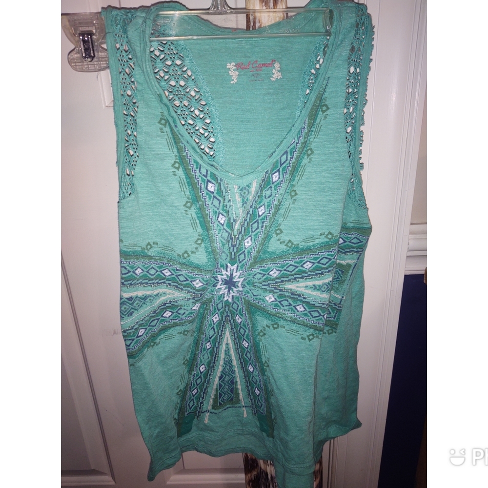 Red camel tank top